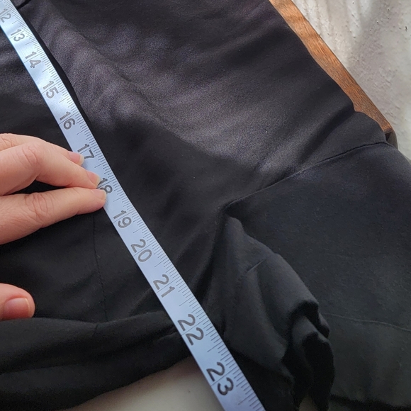 Medium Black Casual Dress Tunic Top w/ Pockets Cuffed Short Sleeves Time & Tru - Picture 4 of 10